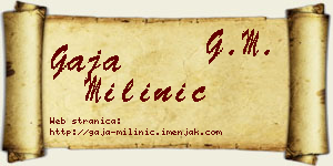 Gaja Milinić vizit kartica